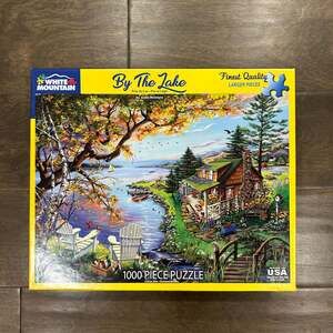 White Mountain "By the Lake" 1000 Piece Jigsaw Puzzle